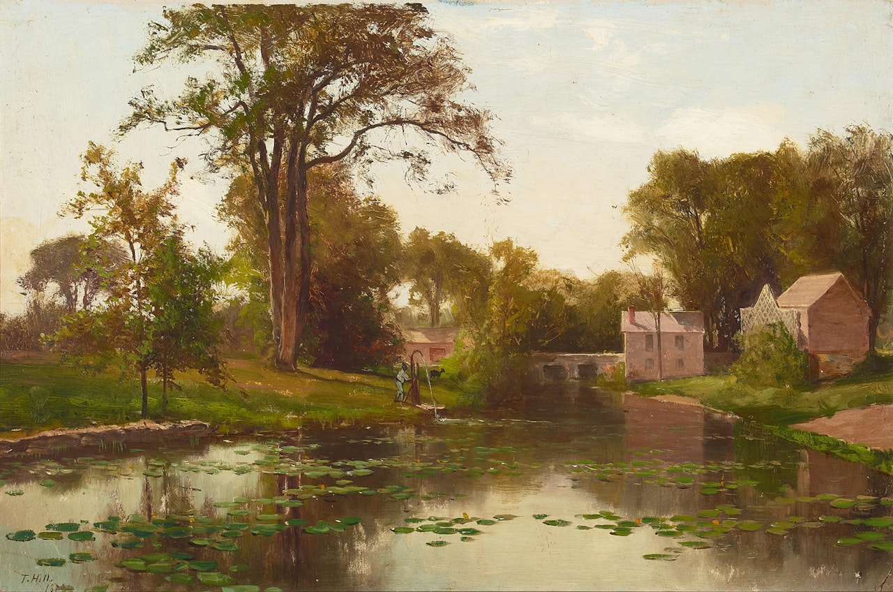 Canal Landscape (likely Massachusetts) by Thomas Hill