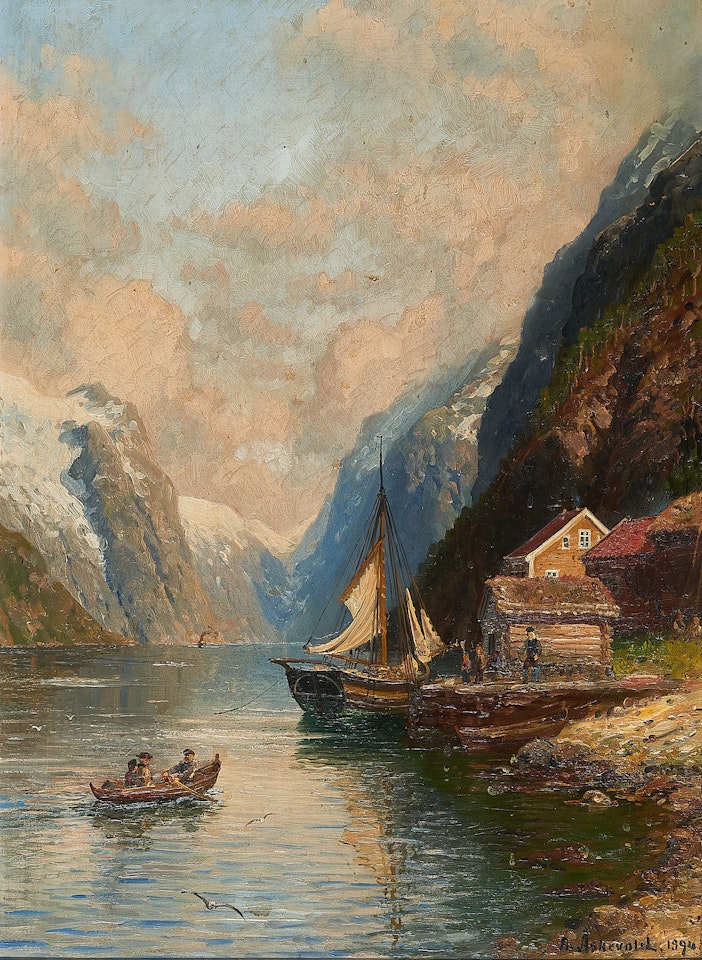 Überfahrt im Fjord. by Anders Monsen Askevold