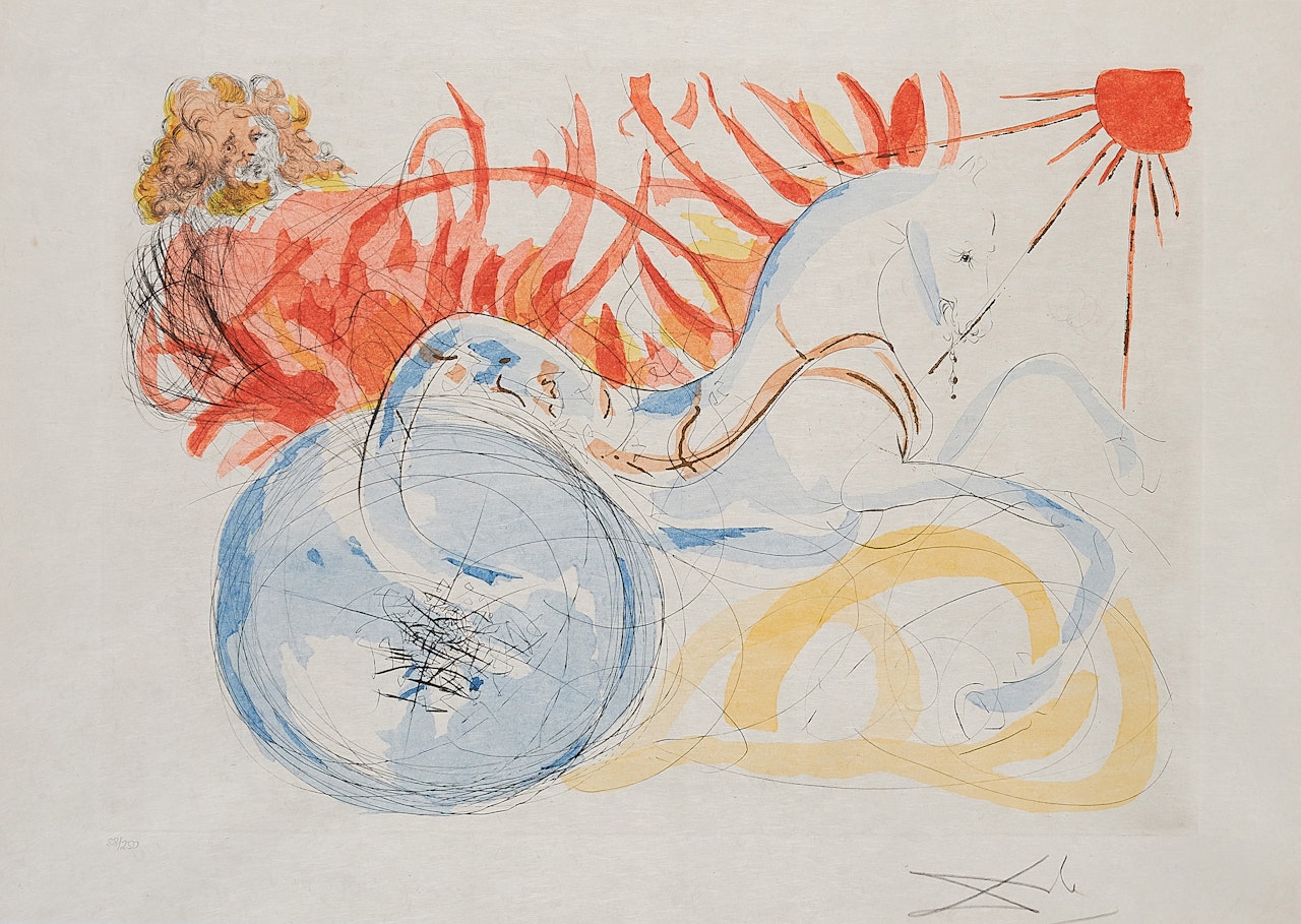 Elijah (From: Our Historical Heritage) by Salvador Dali