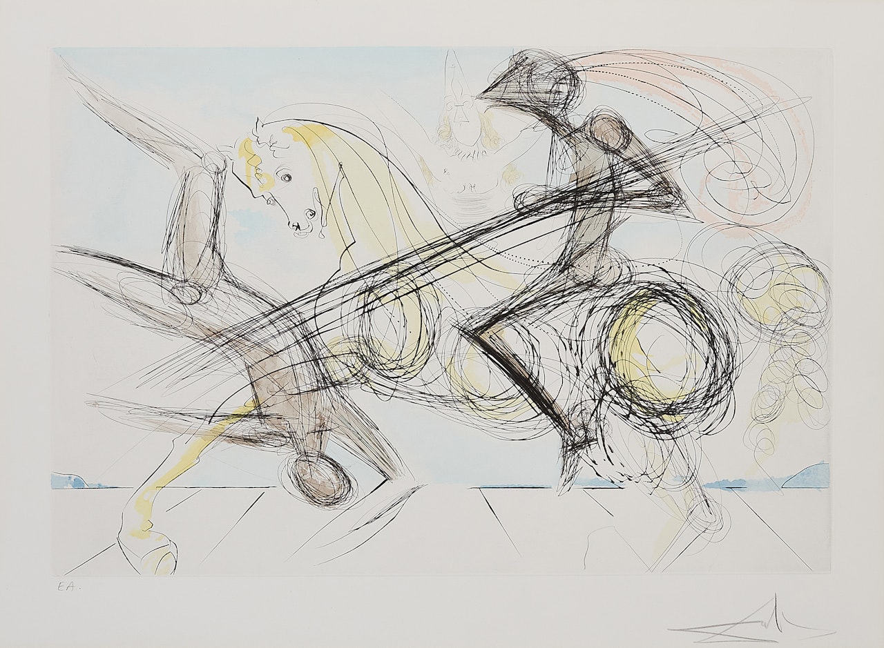 Le grand tournoi by Salvador Dali