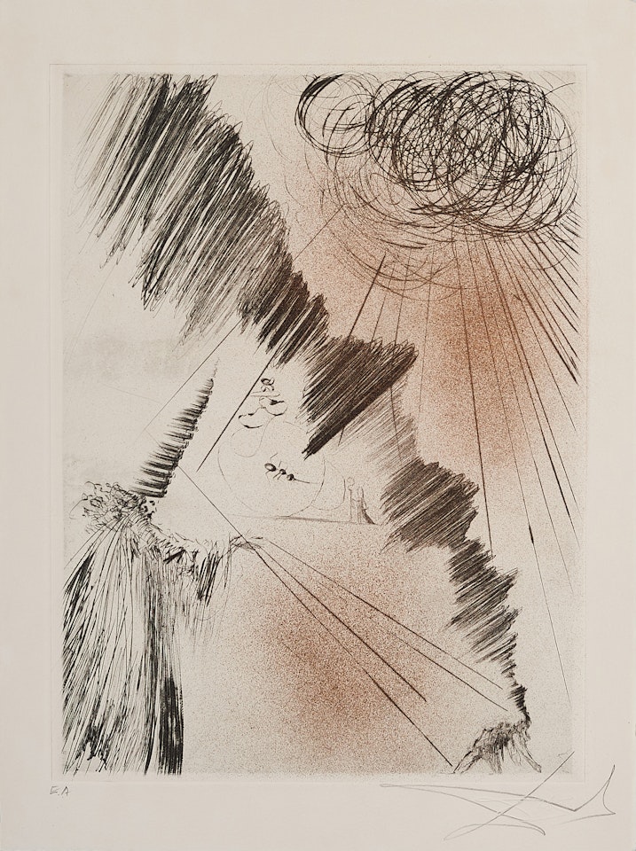 Femme au clown (From: Faust. La Nuit de Walpurgis) by Salvador Dali