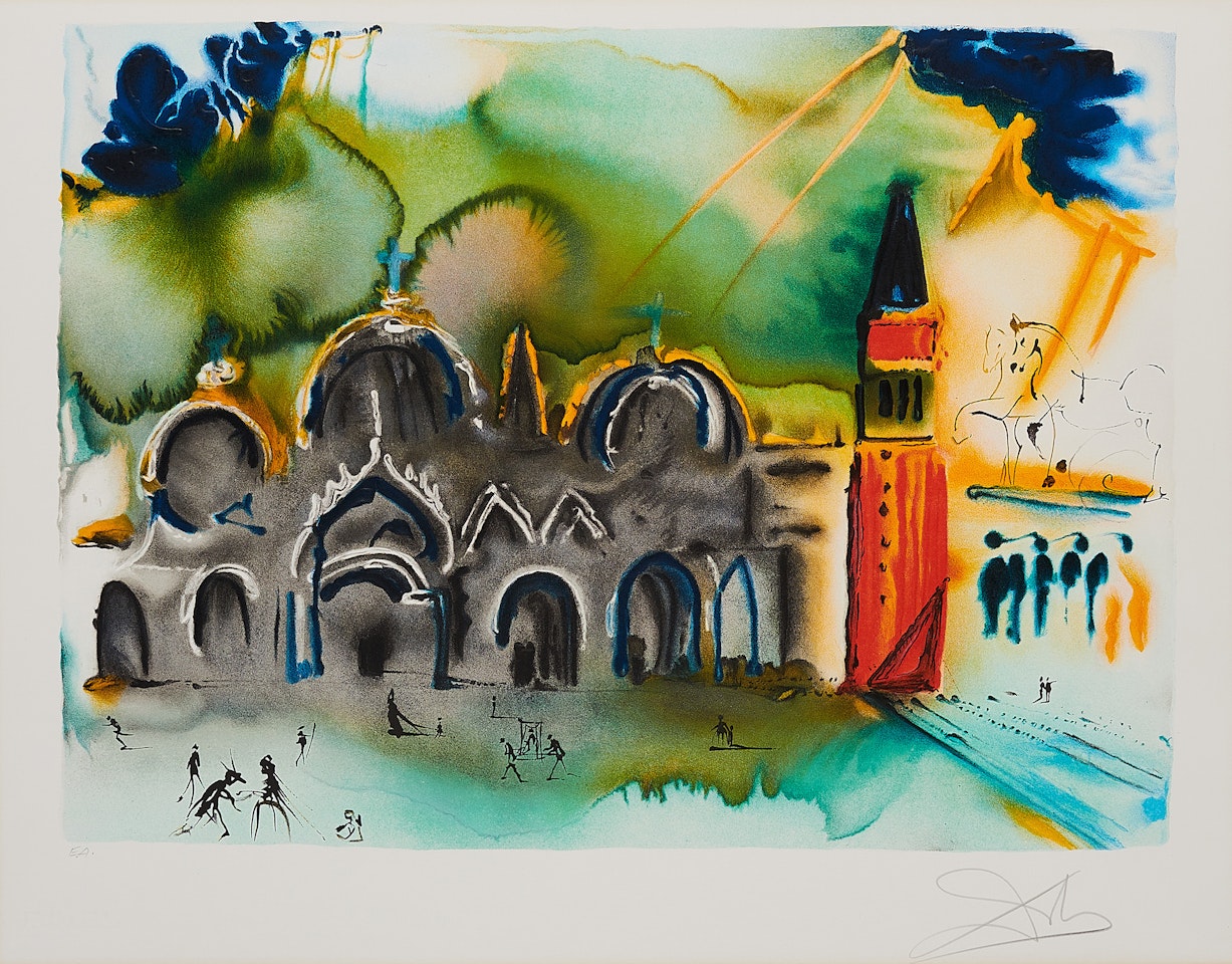 Venise (La Basilique et le Campanile) by Salvador Dali