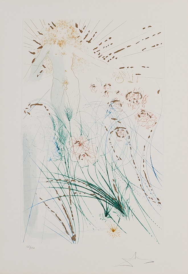  The beloved feeds among the lilies (From: The Song of Solomon) by Salvador Dali