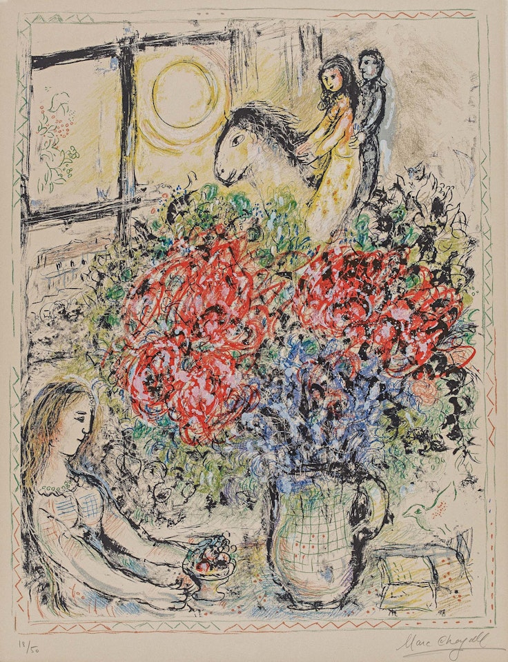 La Chevauchée. by Marc Chagall