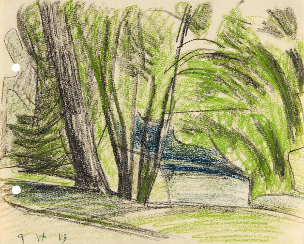 Bäume in Weimar. by Lyonel Feininger
