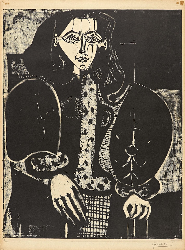 Femme au fauteuil (La manteau polonais) by Pablo Picasso