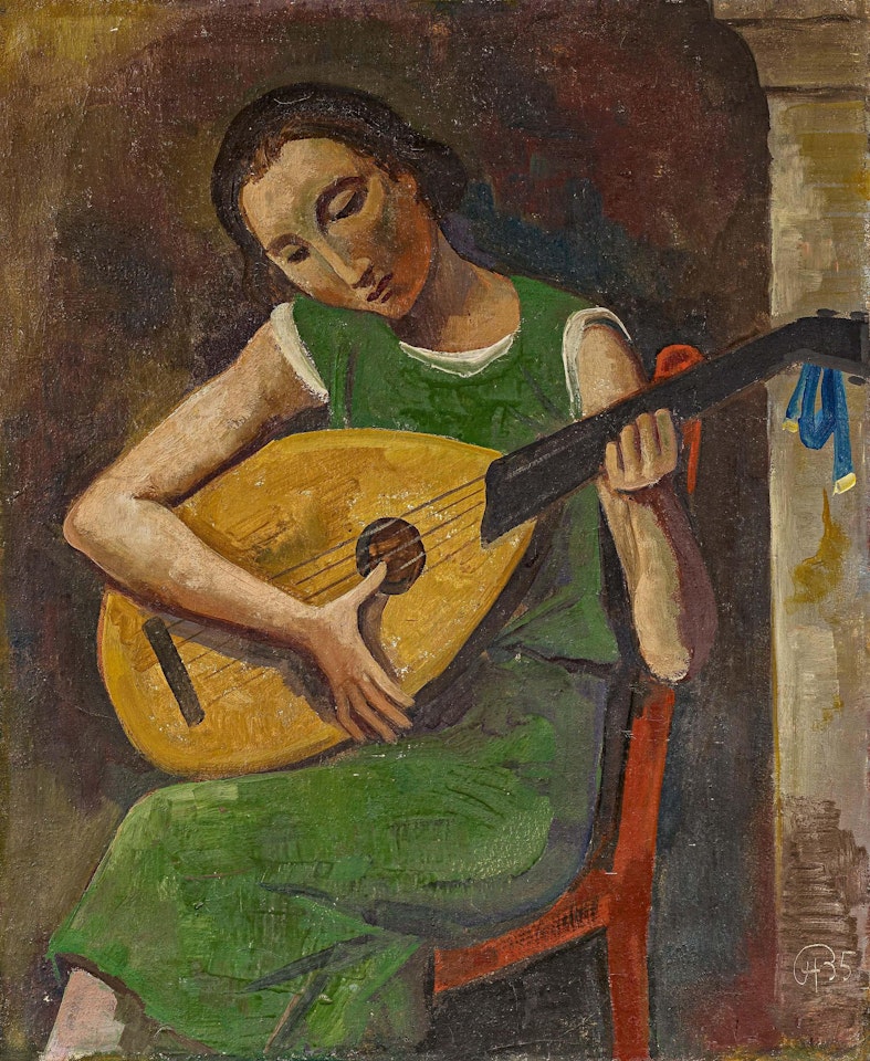 Lautenspielerin. by Karl Hofer