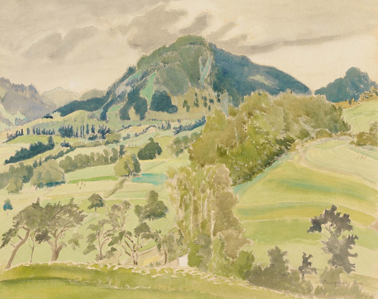 "Bewaldeter Berg". by Erich Heckel