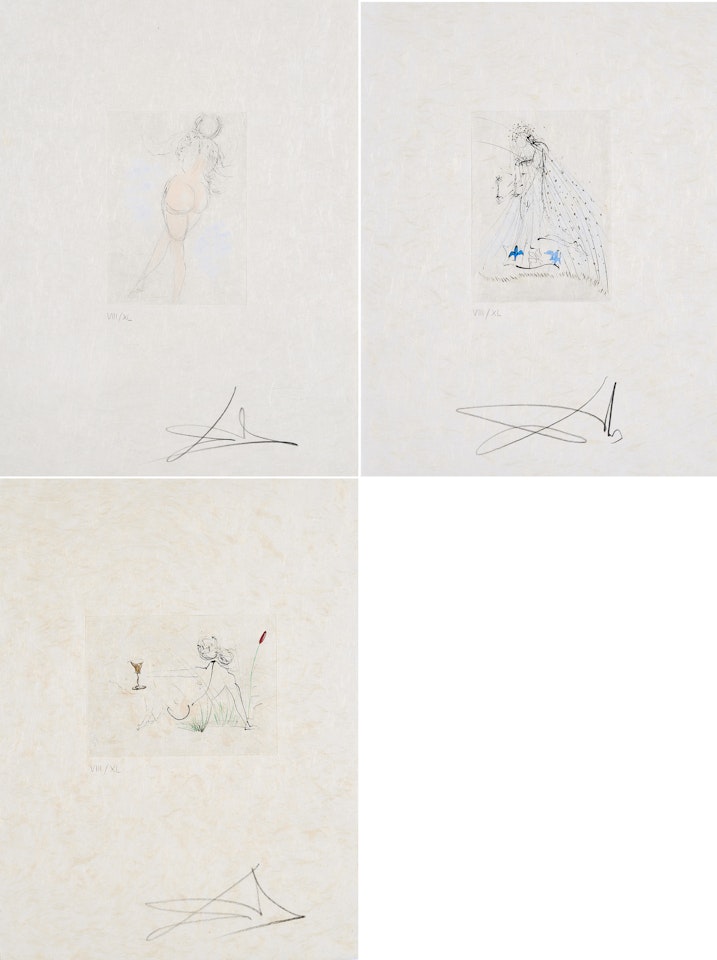Naked acts by Salvador Dali