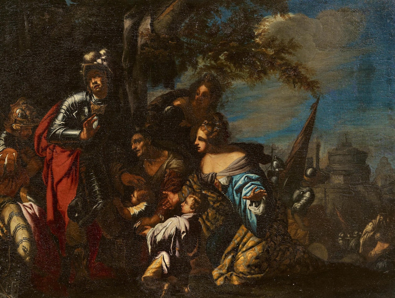 The Family of Darius at the Feet of Alexander by Antonio Zanchi