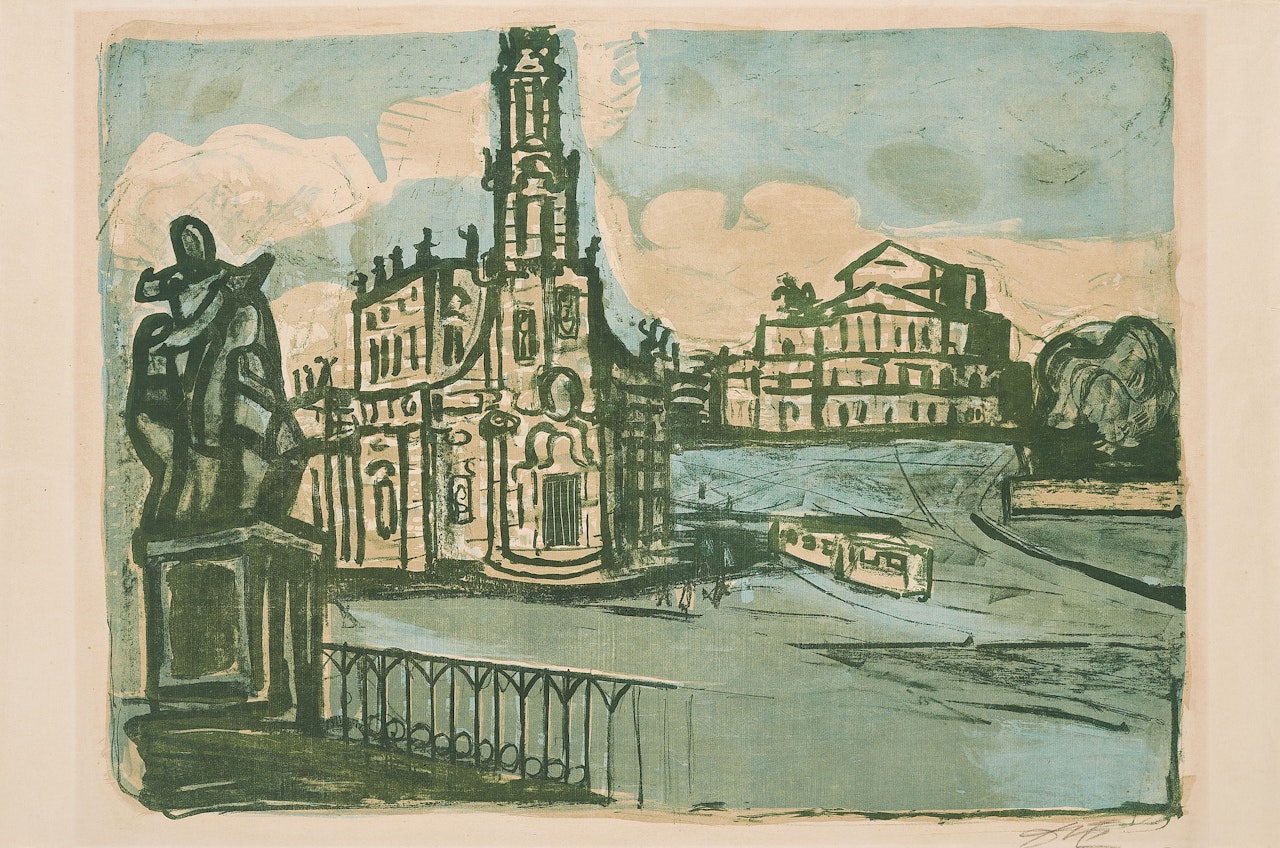 Hofkirche in Dresden by Otto Dix