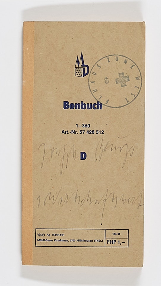 1 economic value (receipt book) by Joseph Beuys
