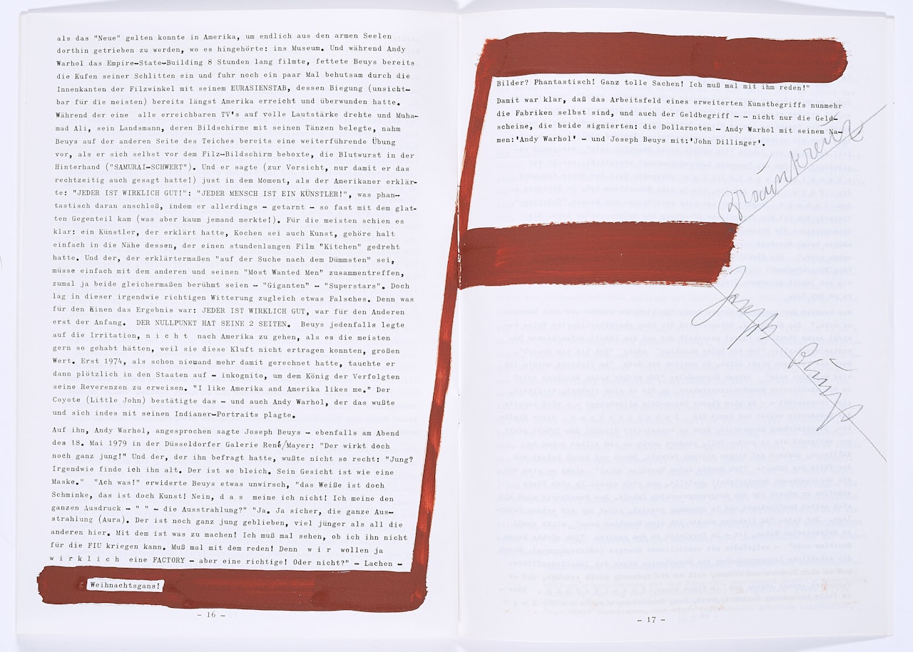 The Warhol-Beuys event by Joseph Beuys