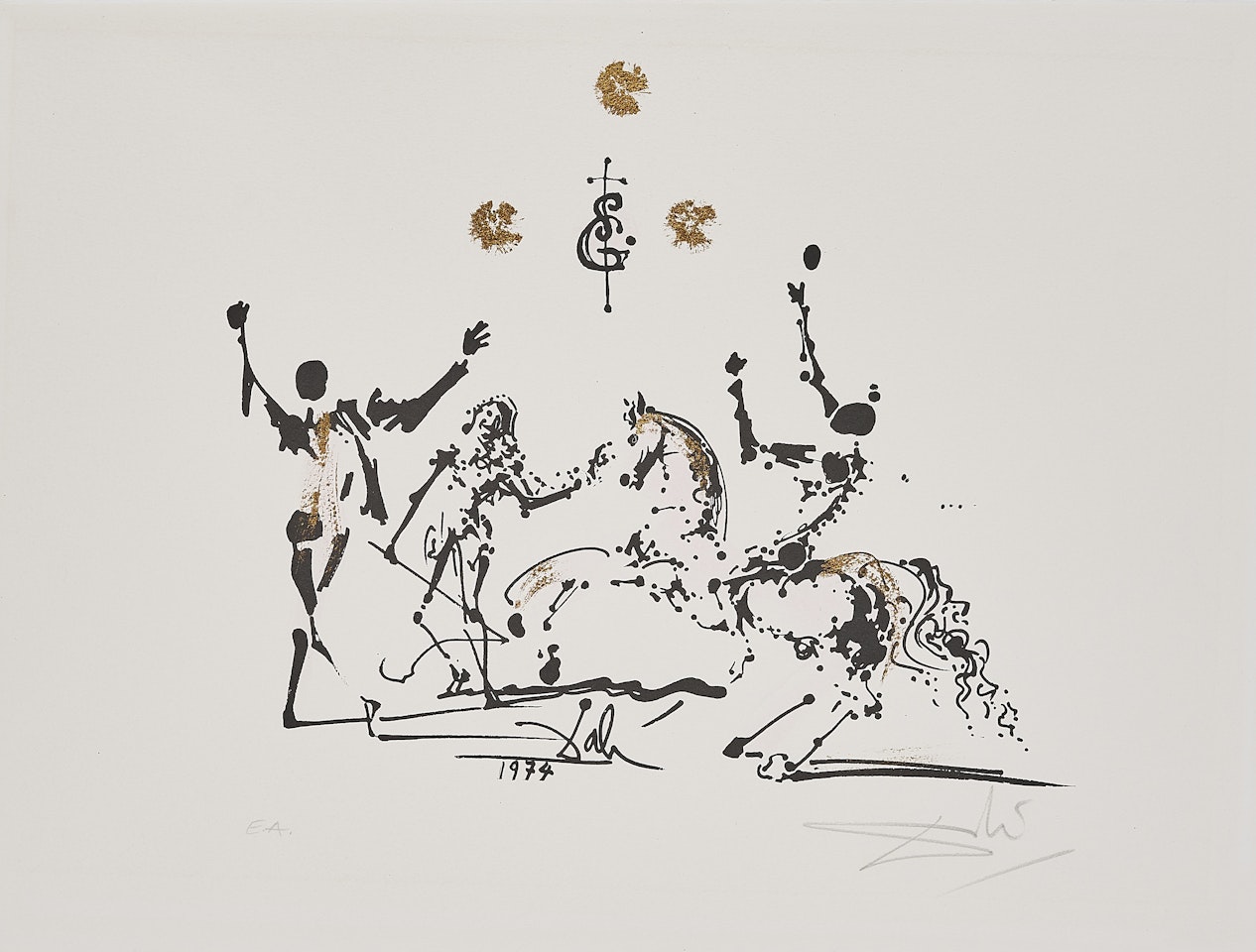 Die glorreichen Reiter by Salvador Dali