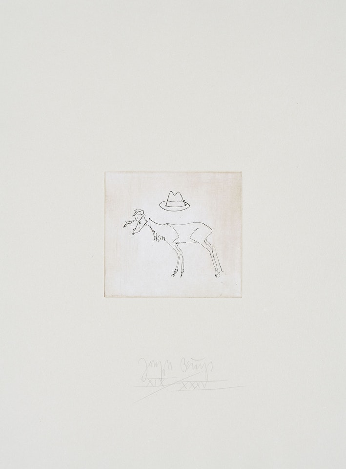 Hirsch und Hut (From: Suite Zirkulationszeit) by Joseph Beuys