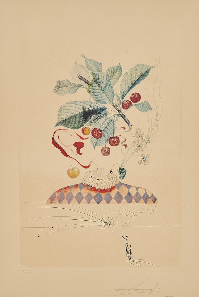 Cérises Pierrot (From: Flordali Les Fruits). by Salvador Dali