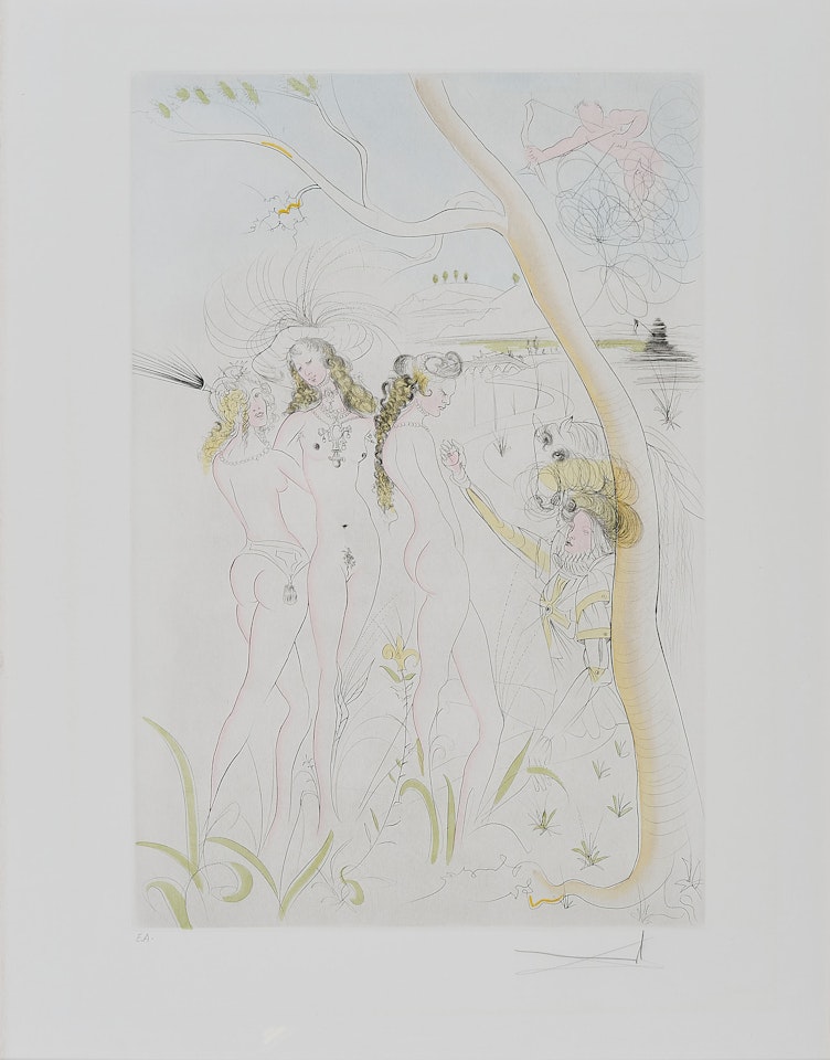 Jugement de Paris (From: Suite mythologique nouvelle) by Salvador Dali