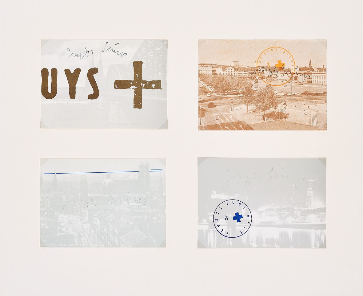Mixed Lot of 4 Postcards by Joseph Beuys