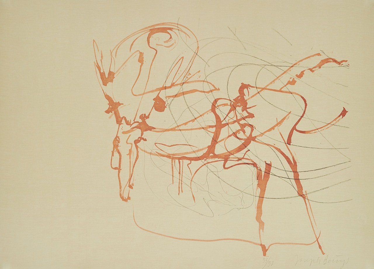 Hirsch und Sonne (From: Spur I). by Joseph Beuys