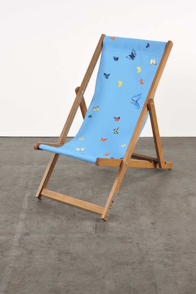 Deckchair / blue. by Damien Hirst