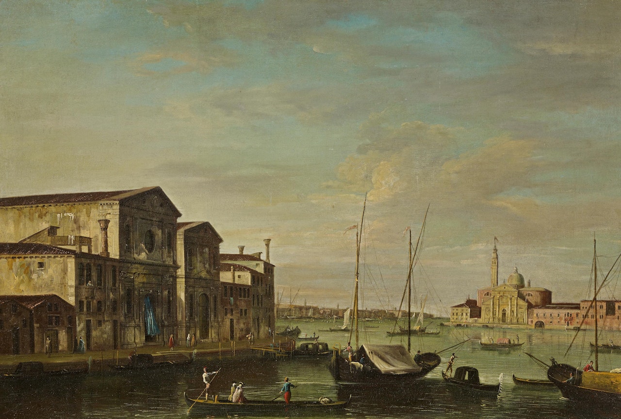 View of the della Giudecca Canal and San Giorgio Maggiore in Venice by Apollonio Domenichini