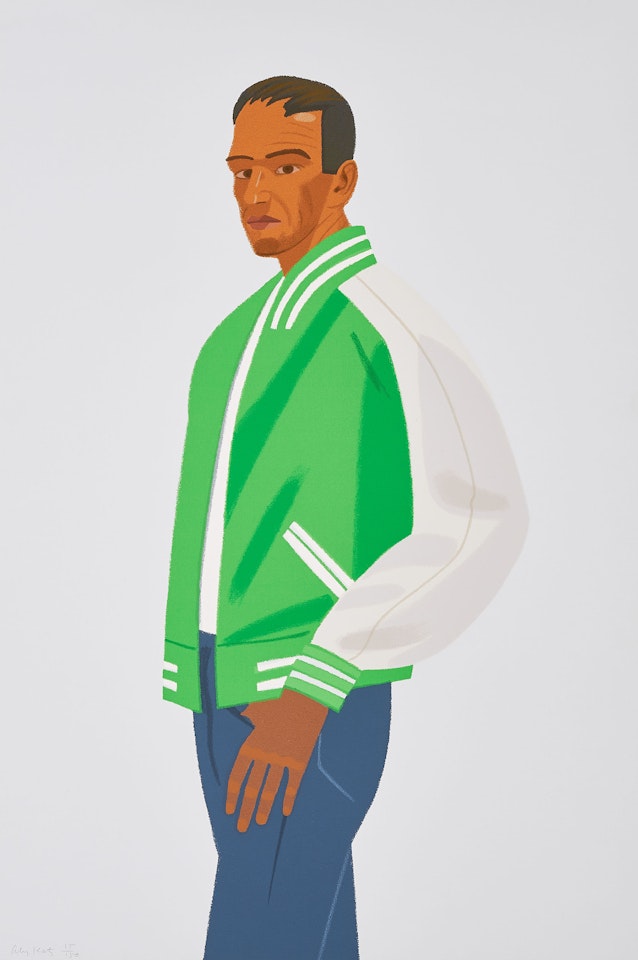 Green jacket by Alex Katz