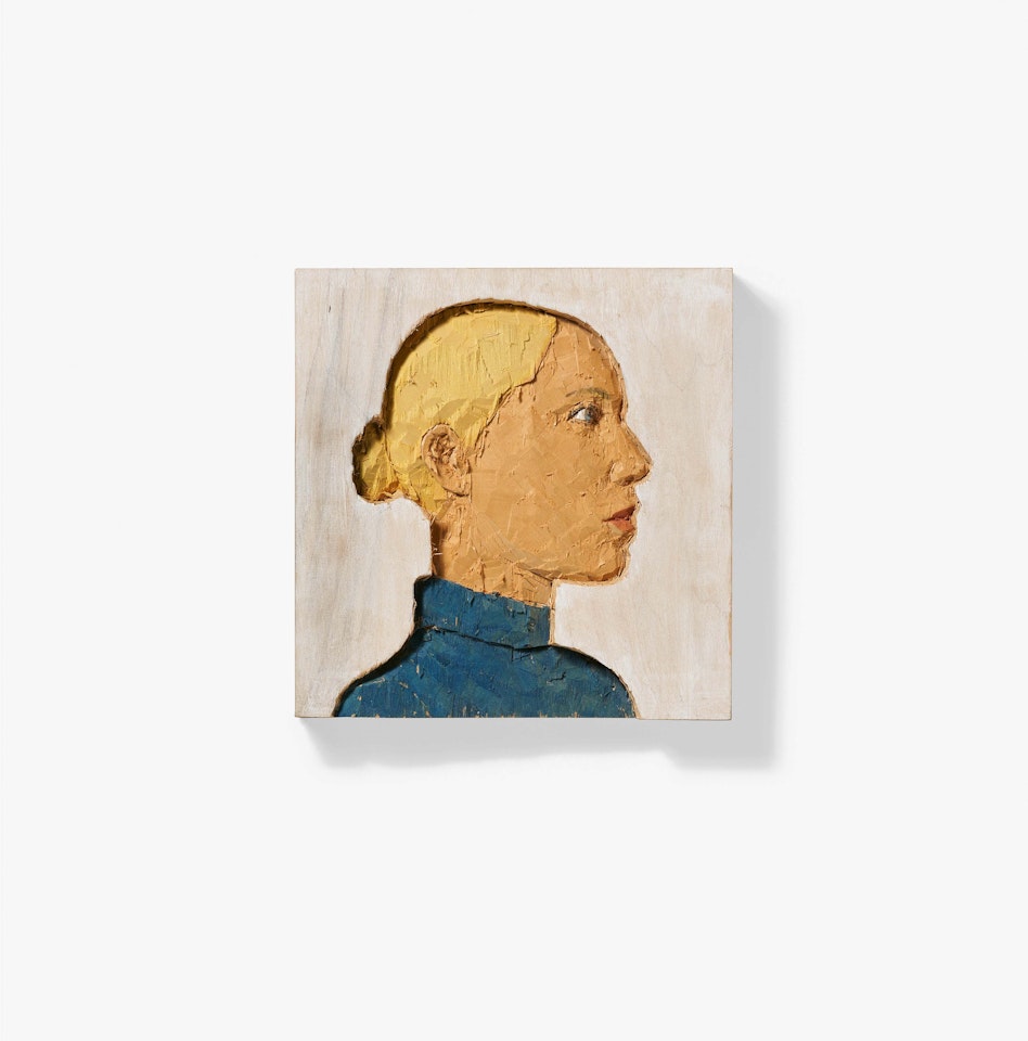 Frau (relief white). by Stephan Balkenhol