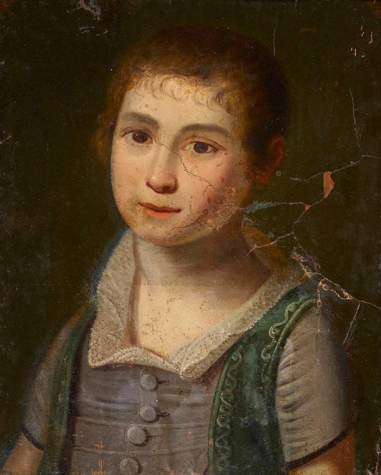 In the style boy portrait by Louis-Leopold Boilly