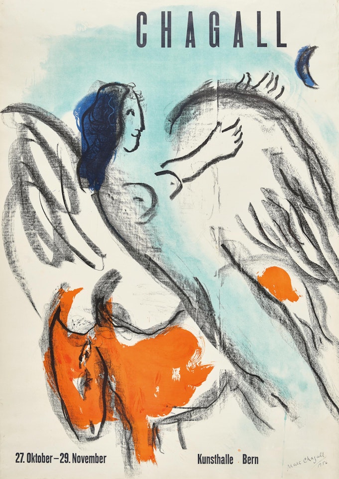 "Chagall October 27th - November 29th Kunsthalle Bern", "L"Ange" by Marc Chagall