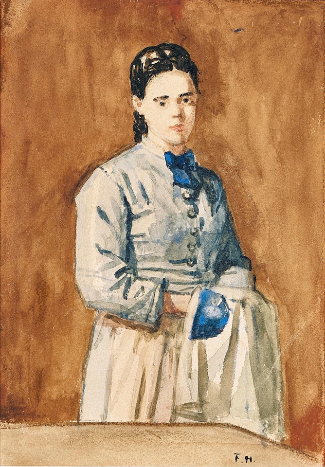 Girl in a blue dress (Marie-Elise) by Ferdinand Hodler