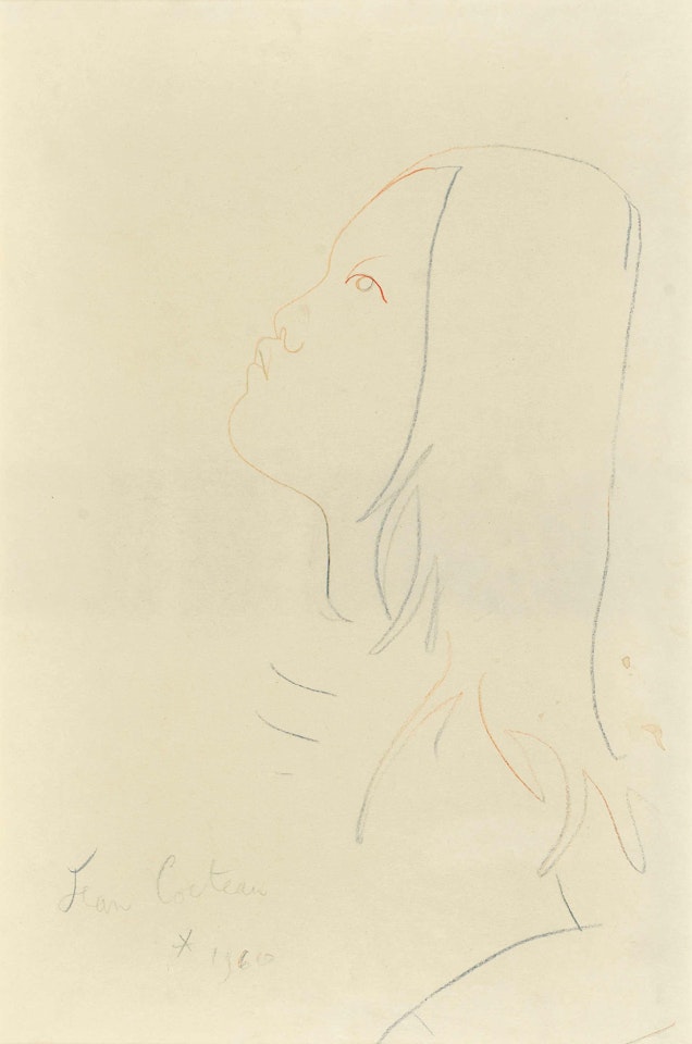 Portrait of Hinano by Jean Cocteau