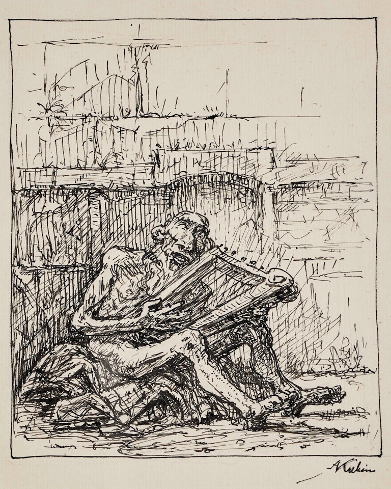 The harp player by Alfred Kubin