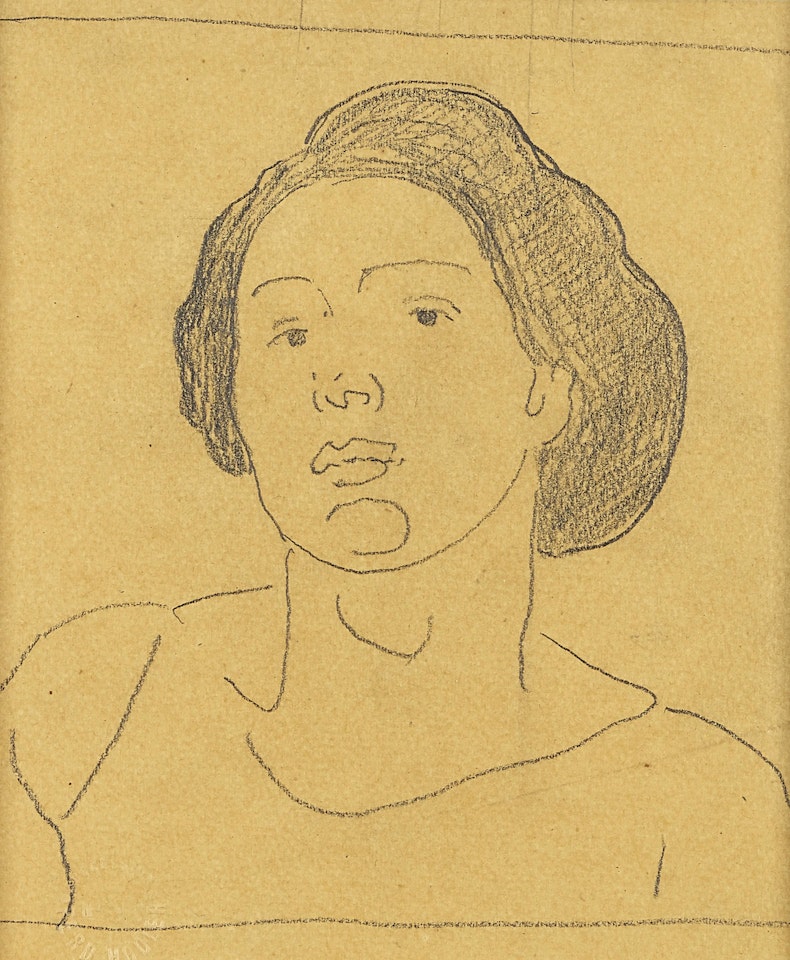 head study by Ferdinand Hodler