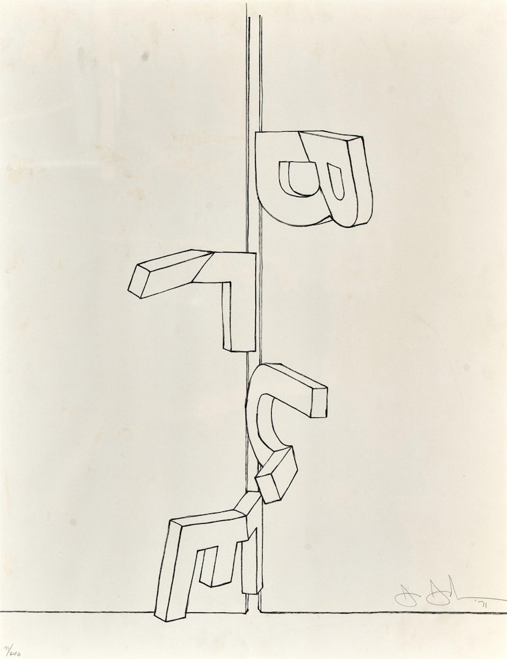 "Bent Blue" by Jasper Johns