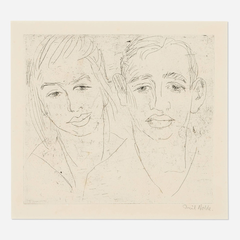 Geschwister (Jorgen og Grete) by Emil Nolde