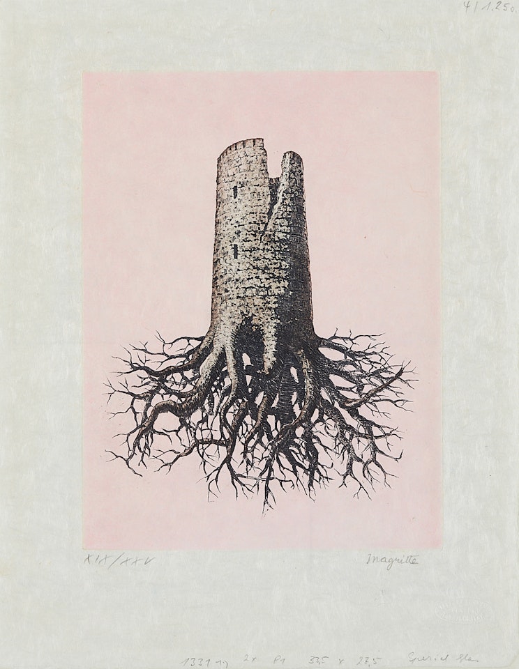 La Folie Almayer (Aus: Le Lien de Paille). by René Magritte