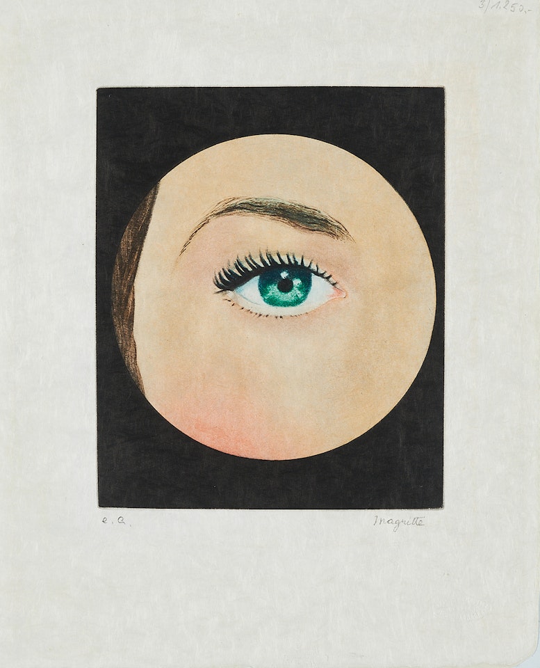 L"Oeil (Aus: Le Lien de Paille). by René Magritte