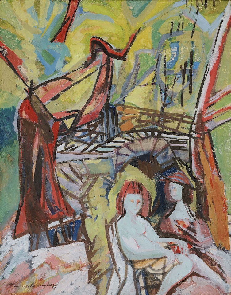 Two Women on a Bench by Bruno Krauskopf