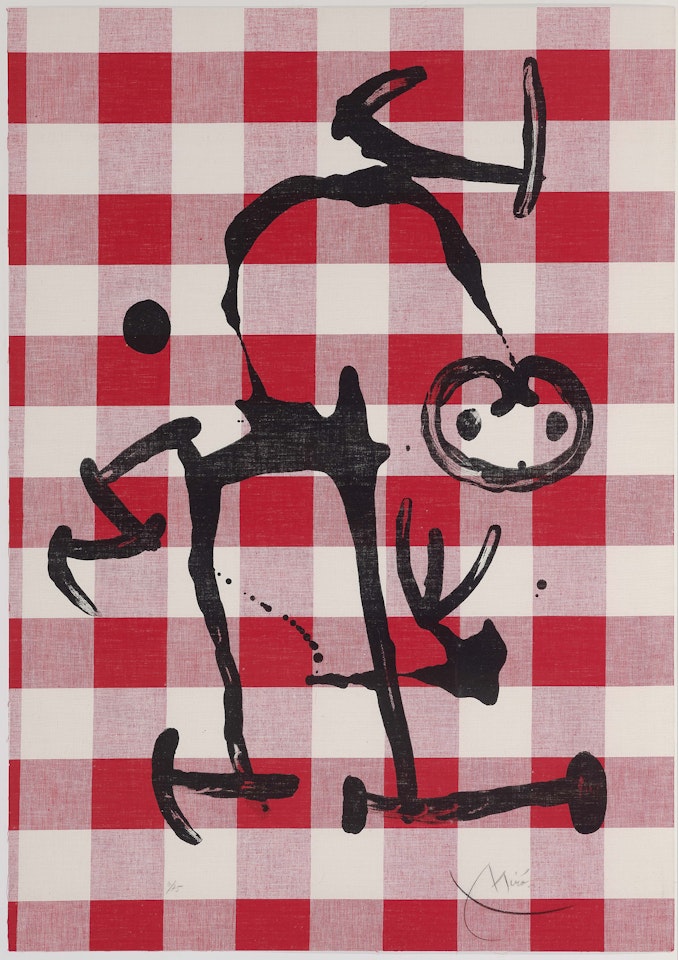 Lillettré aux carreaux rouges by Joan Miró