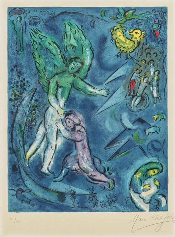 Jacob Wrestling With the Angel by Marc Chagall