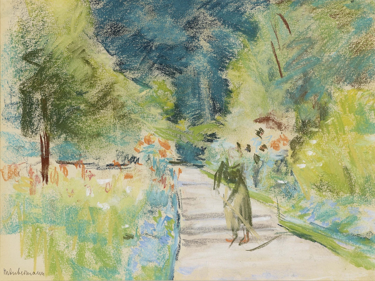 Gardener in the Wannsee Garden. by Max Liebermann