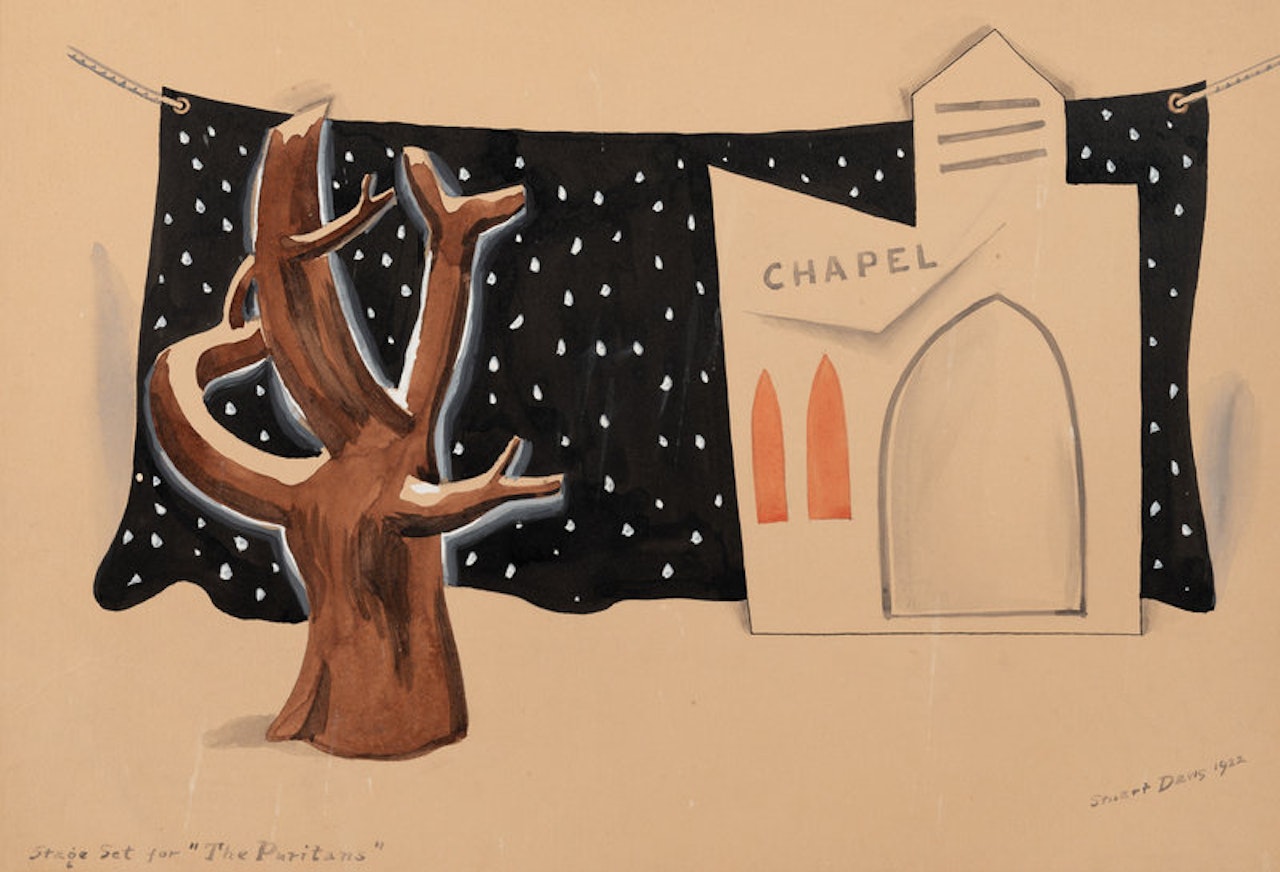 Stage Set for "The Puritans" by Stuart Davis