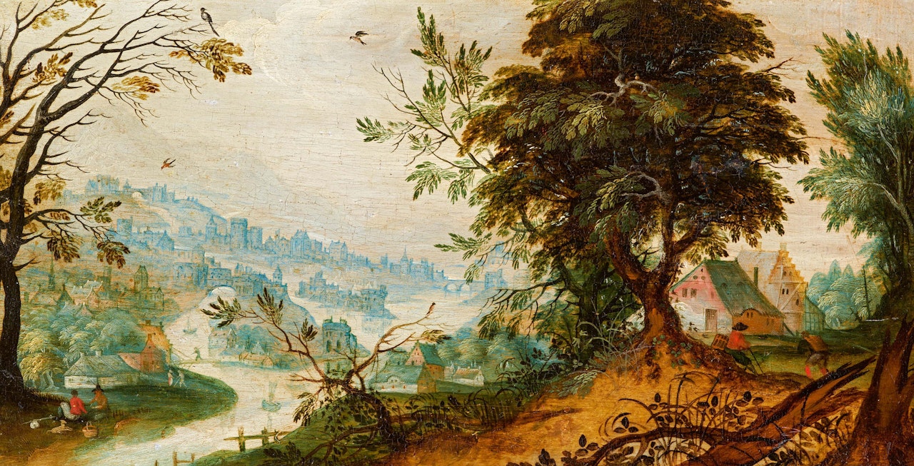 River Landscape. by Joos de Momper the Younger