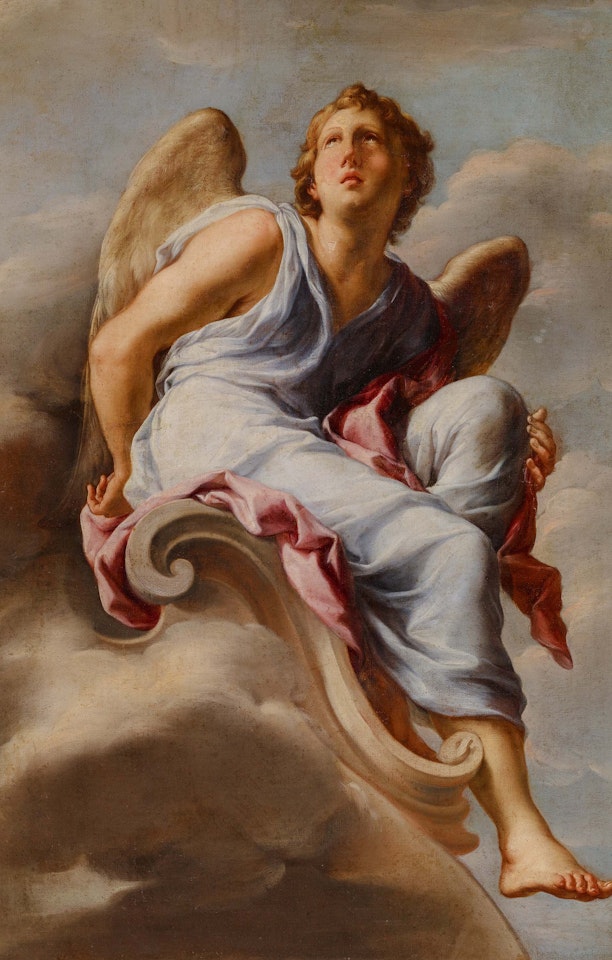Angel Sitting on a Cartouche by Italian School