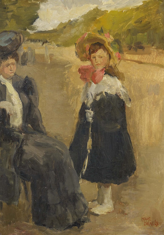 Paris. Mother with Her Daughter on the Champs-Élysées by Isaac Israels