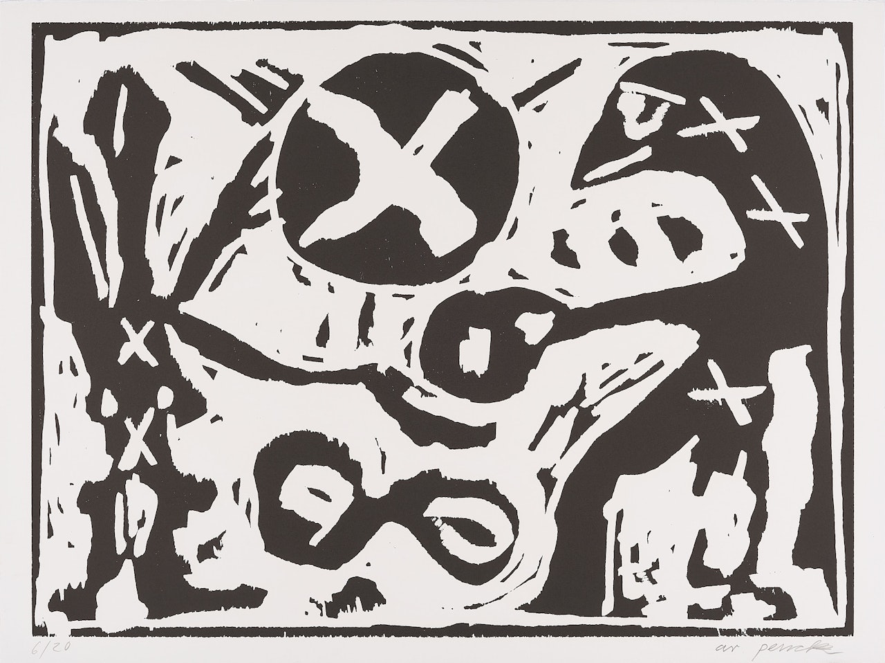 Give it here (there you have it). by A.R. Penck