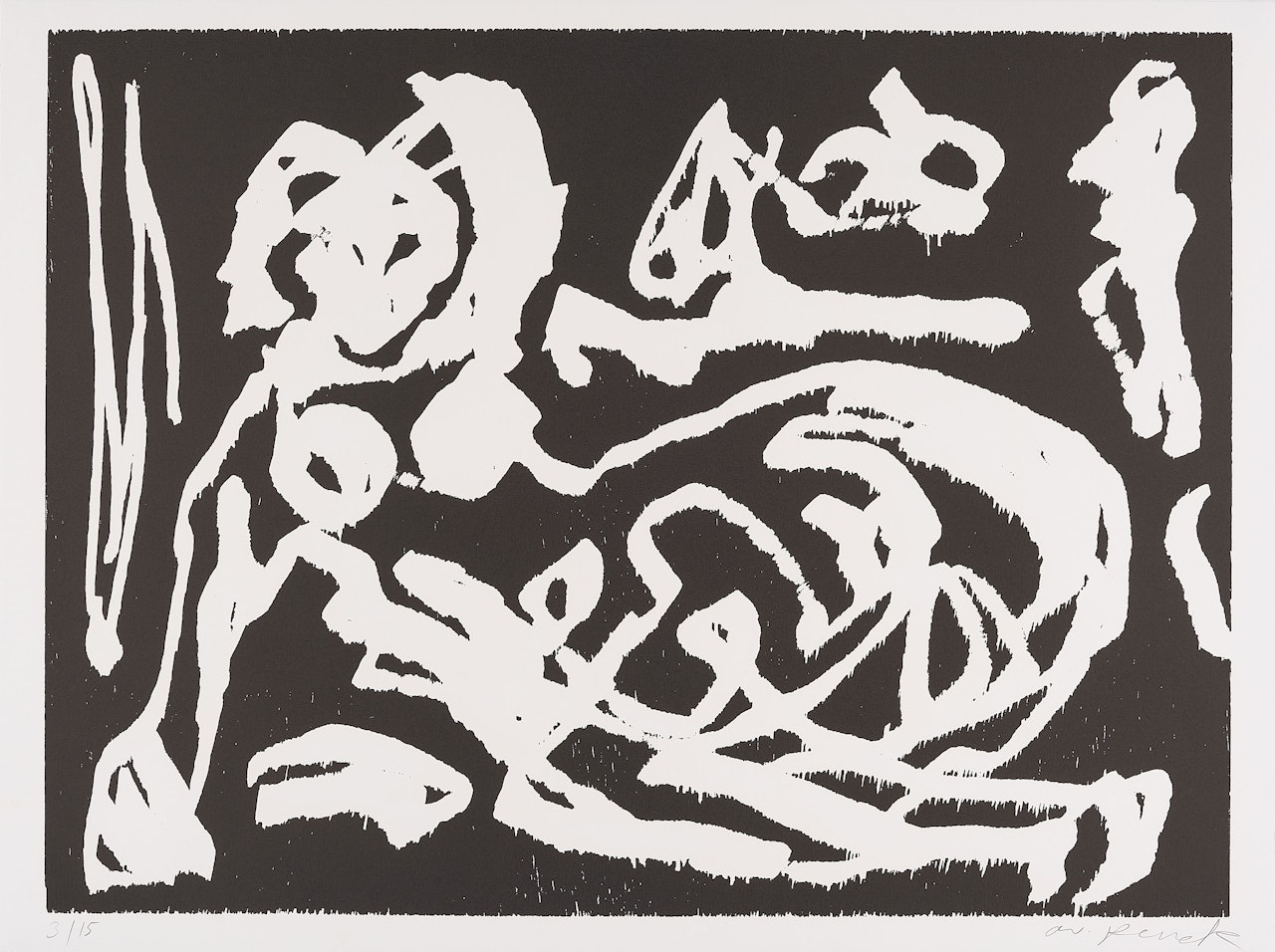Woman in the Garden (Naked). by A.R. Penck