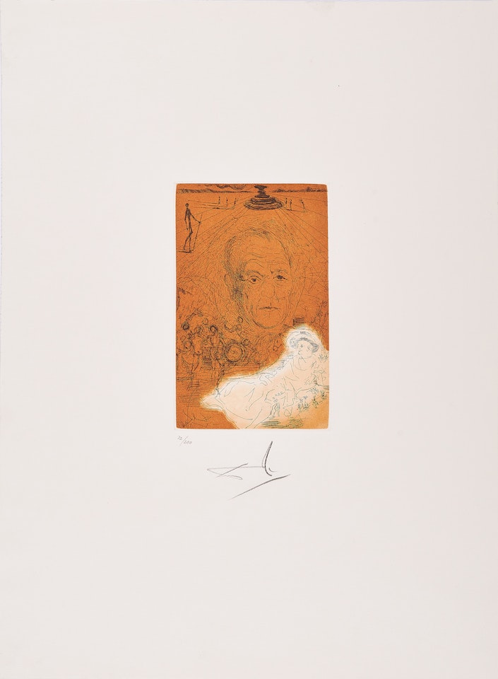 Hommage à Konrad Adenauer. by Salvador Dali