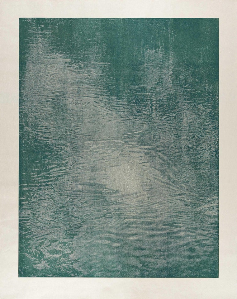 Schwarzwasser/Schwarzwasser I (Petrol) by Franz Gertsch