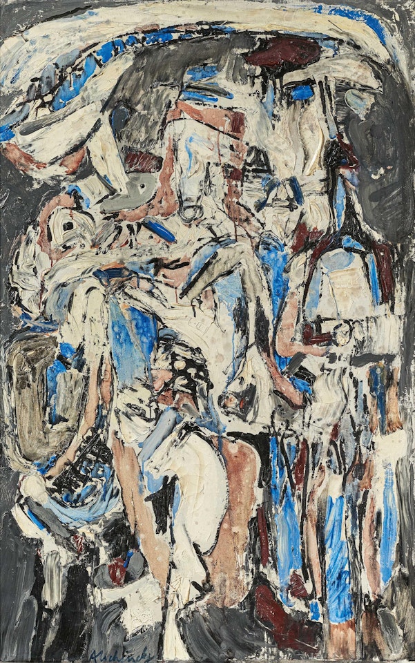 "Le gris du Nord". by Pierre Alechinsky